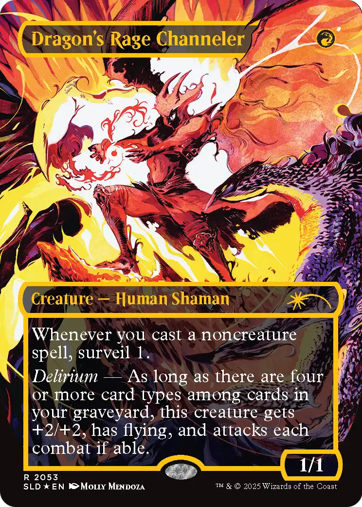 Dragon's Rage Channeler (SLD-2053) (Borderless) [Secret Lair Drop] Foil