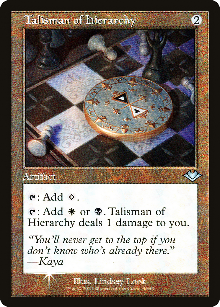 Talisman of Hierarchy (Retro Frame) (MH1-036) [Modern Horizons 1 Timeshifts] Foil