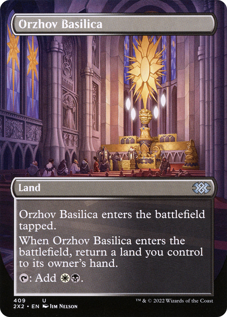 Orzhov Basilica (Borderless) (2X2-409) [Double Masters 2022] Foil