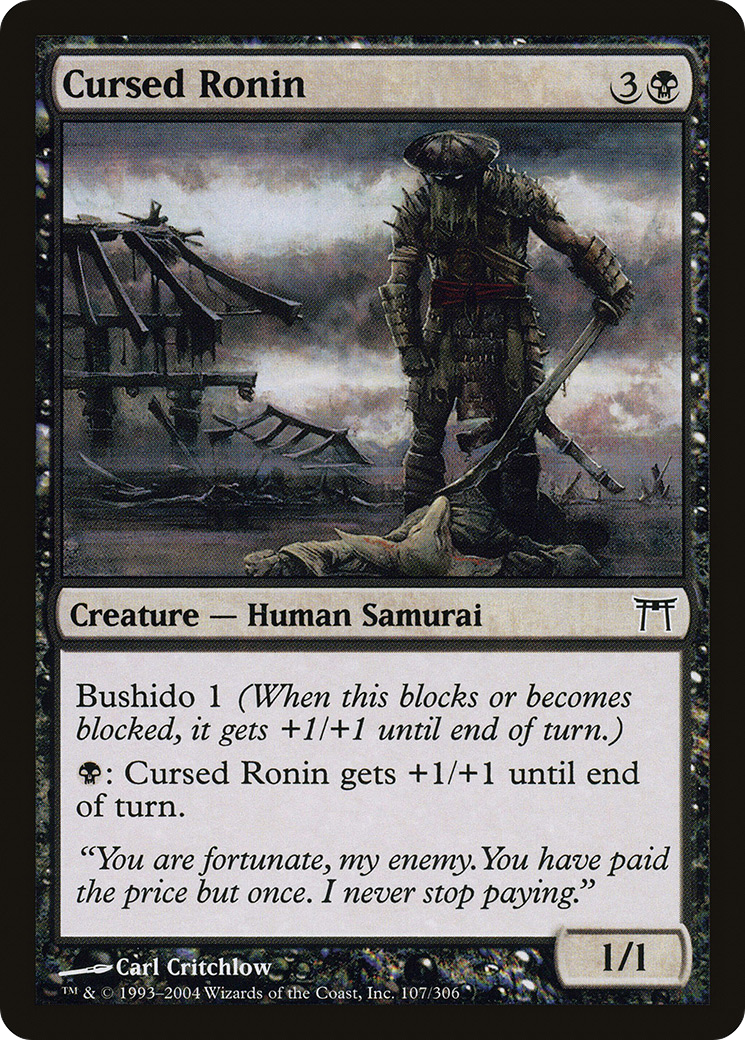 Cursed Ronin (CHK-107) [Champions of Kamigawa] Foil