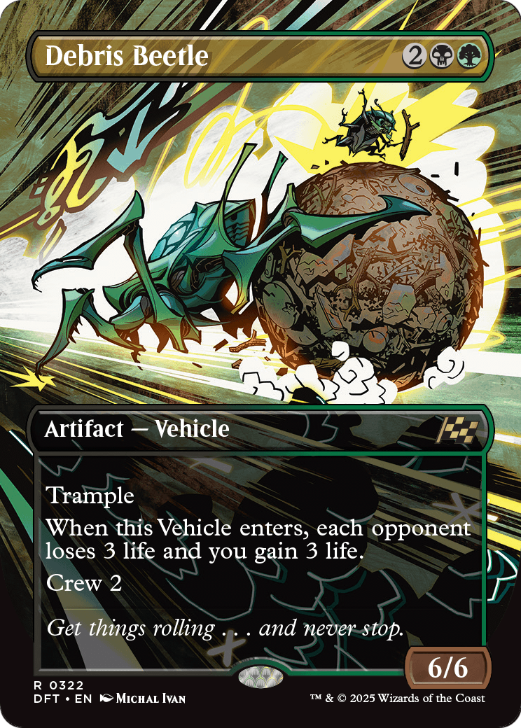Debris Beetle (Borderless) (DFT-322) [Aetherdrift] Foil
