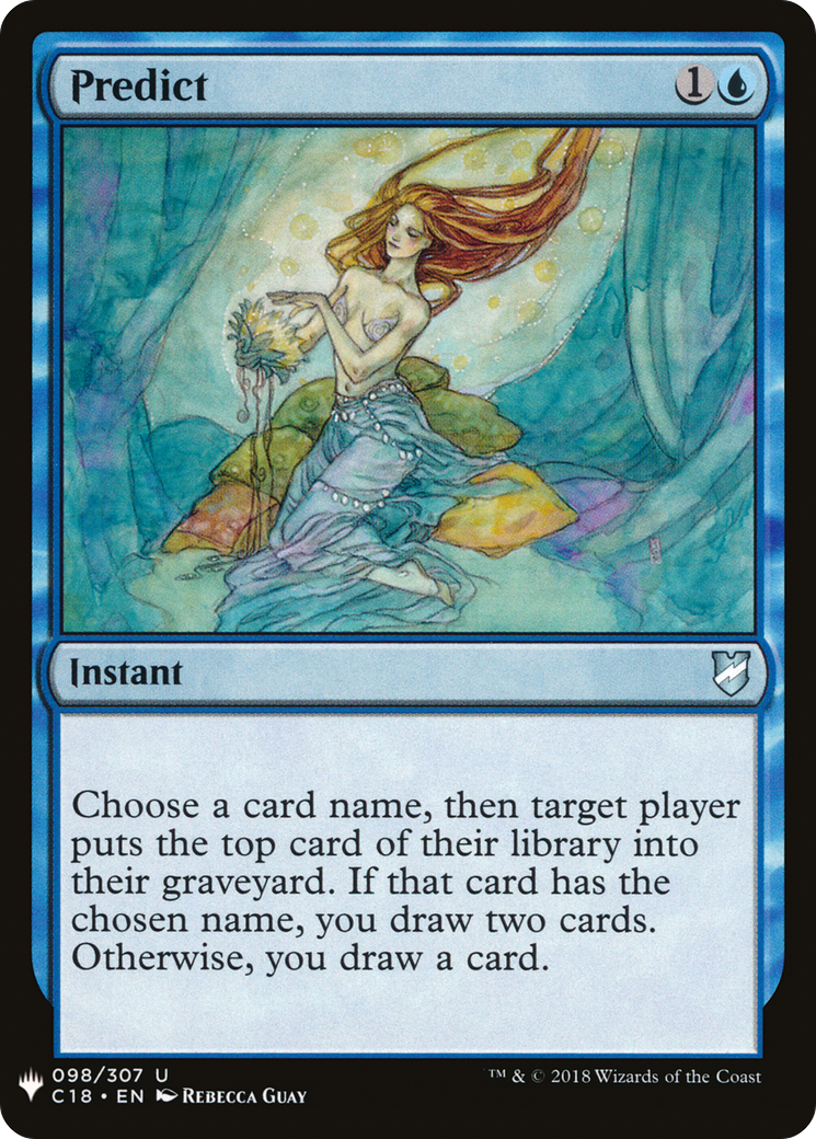 Predict (LIST-C18-98) [The List]