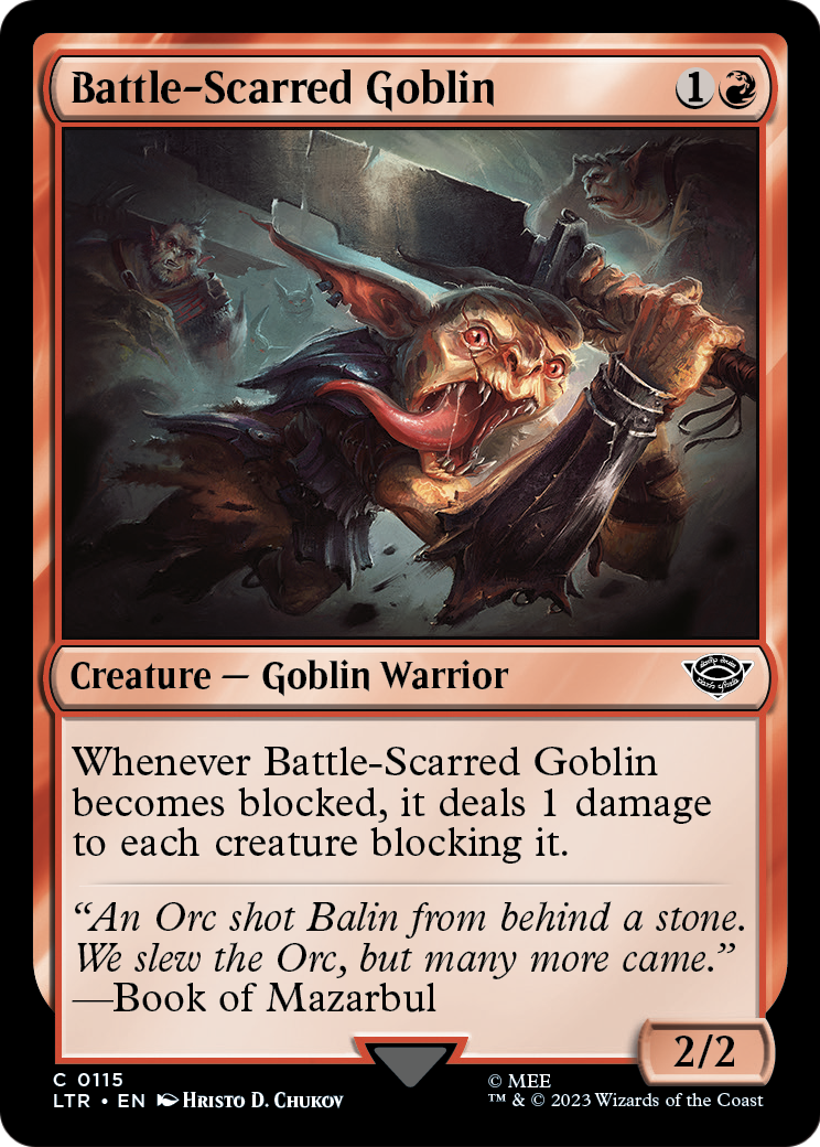 Battle-Scarred Goblin (LTR-115) [The Lord of the Rings: Tales of Middle-earth] Foil