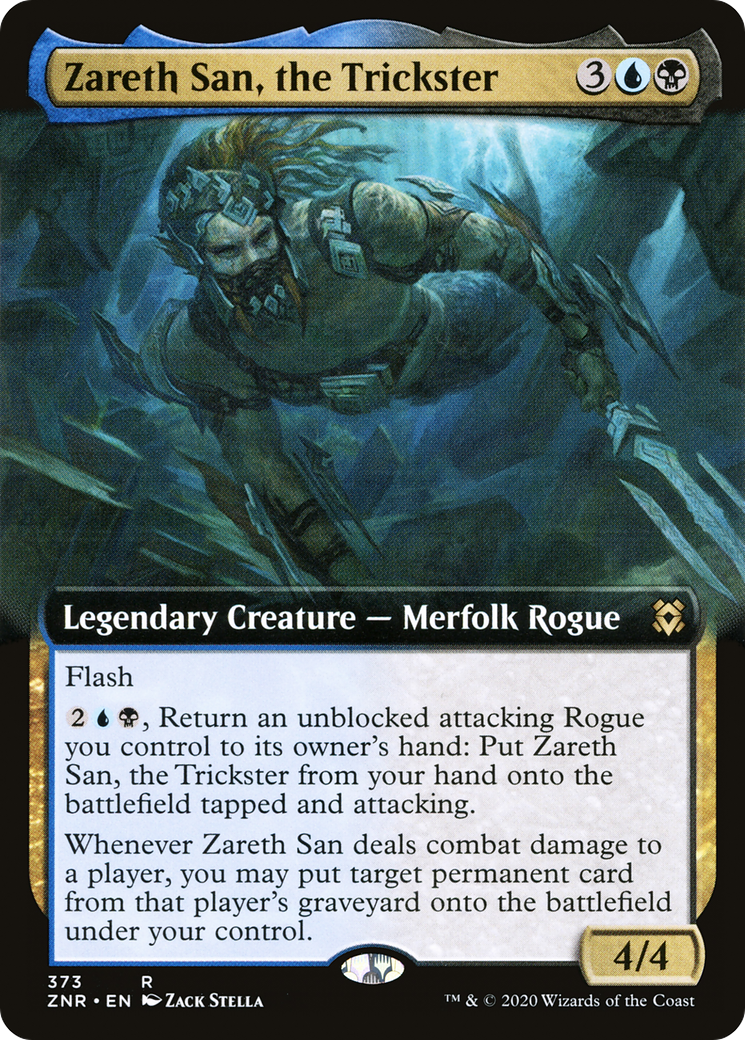 Zareth San, the Trickster (Extended Art) (ZNR-373) [Zendikar Rising] Foil