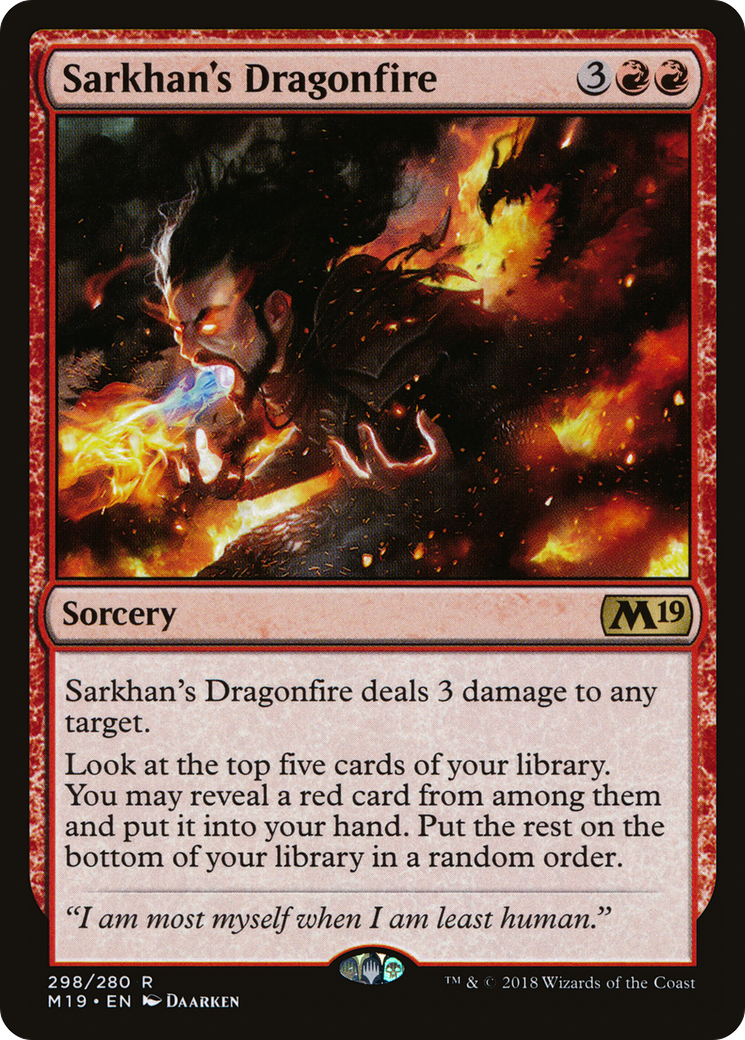 Sarkhan's Dragonfire (M19-298) [Core Set 2019]