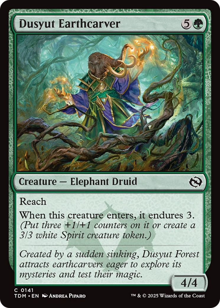 Dusyut Earthcarver (TDM-141) [Tarkir: Dragonstorm] Foil