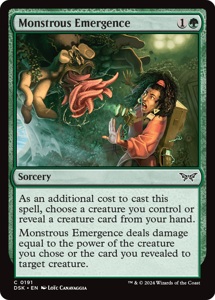 Monstrous Emergence (DSK-191) [Duskmourn: House of Horror]