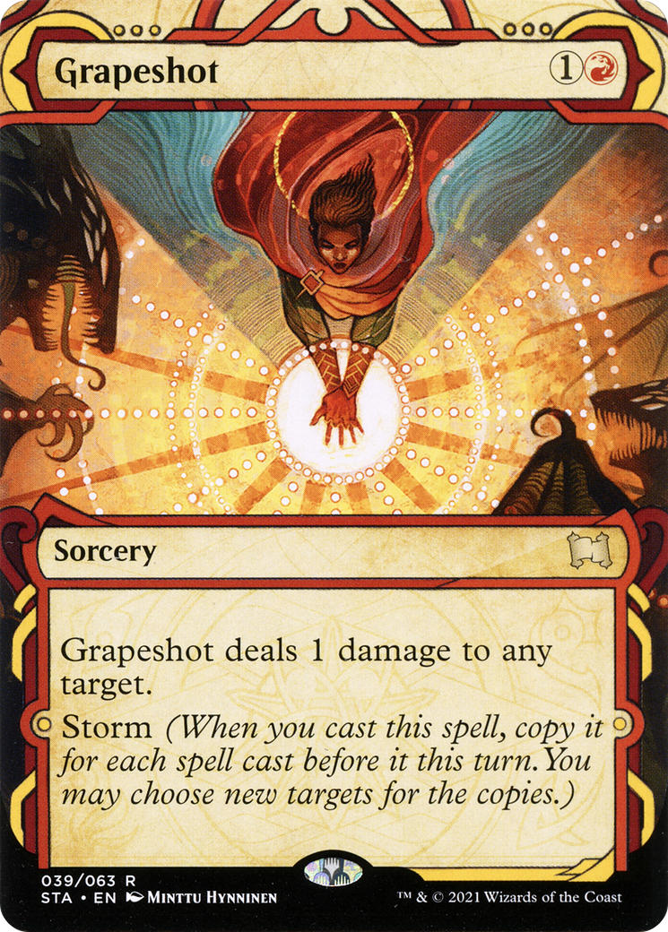 Grapeshot (STA-039) (Showcase) (Borderless) [Strixhaven Mystical Archive] Foil