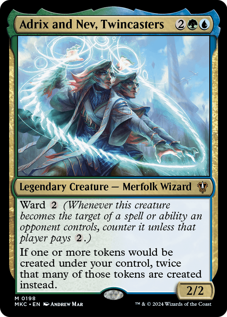 Adrix and Nev, Twincasters (MKC-198) [Murders at Karlov Manor Commander]