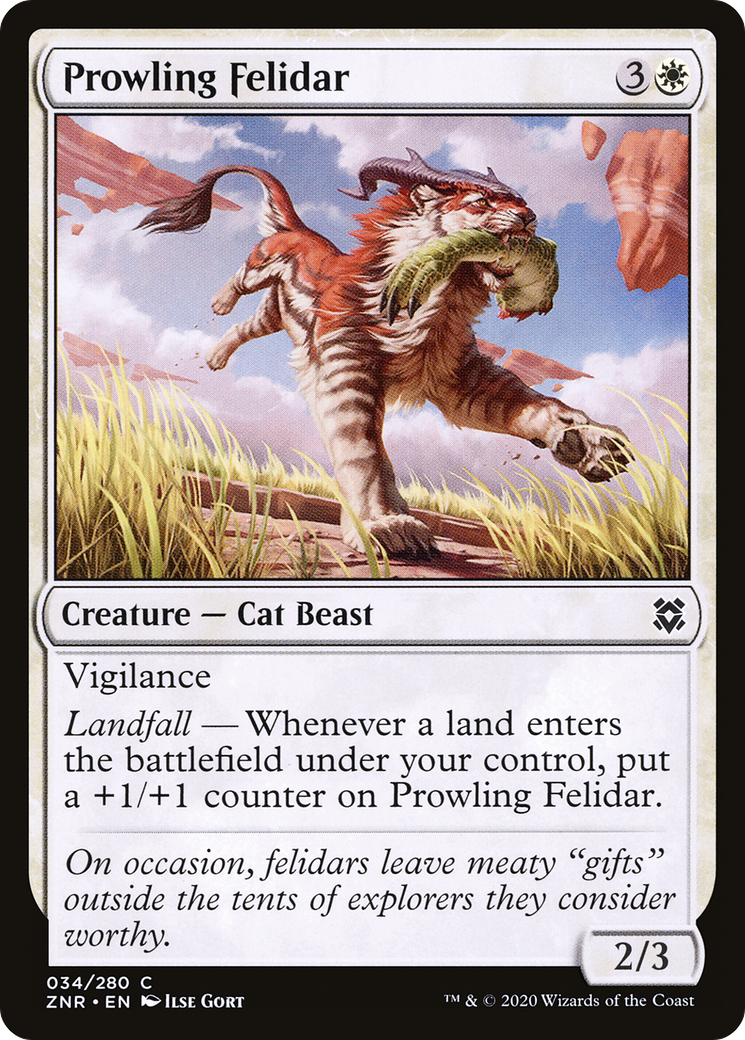 Prowling Felidar (ZNR-034) [Zendikar Rising]