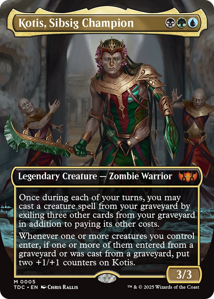 Kotis, Sibsig Champion (Borderless) (TDC-005) [Commander: Tarkir: Dragonstorm]