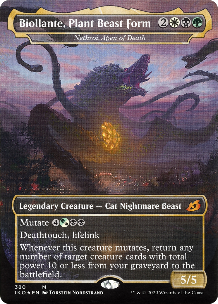 Biollante, Plant Beast Form - Nethroi, Apex of Death (IKO-380) (Borderless) [Ikoria: Lair of Behemoths] Foil