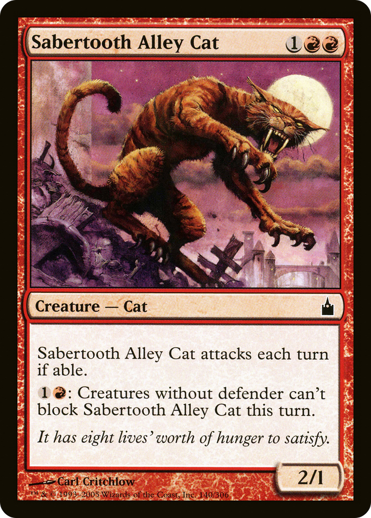 Sabertooth Alley Cat (RAV-140) [Ravnica: City of Guilds] Foil
