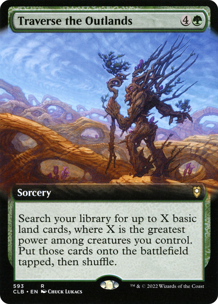 Traverse the Outlands (Extended Art) (CLB-593) [Commander Legends: Battle for Baldur's Gate] Foil
