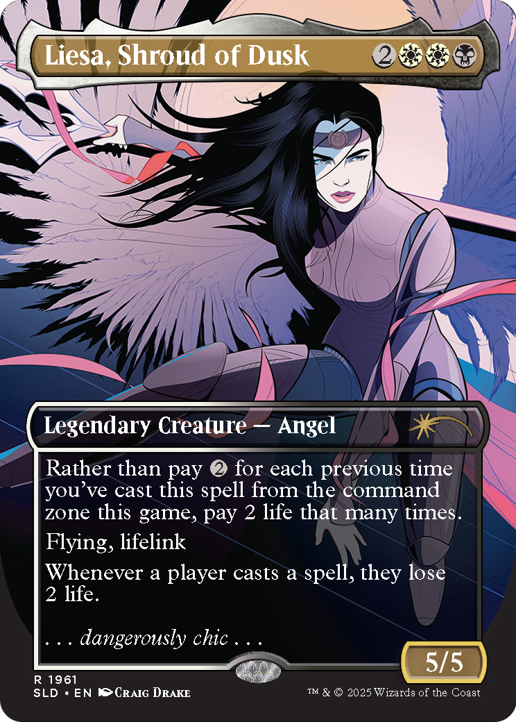 Liesa, Shroud of Dusk (SLD-1961) (Borderless) [Secret Lair Drop] Foil
