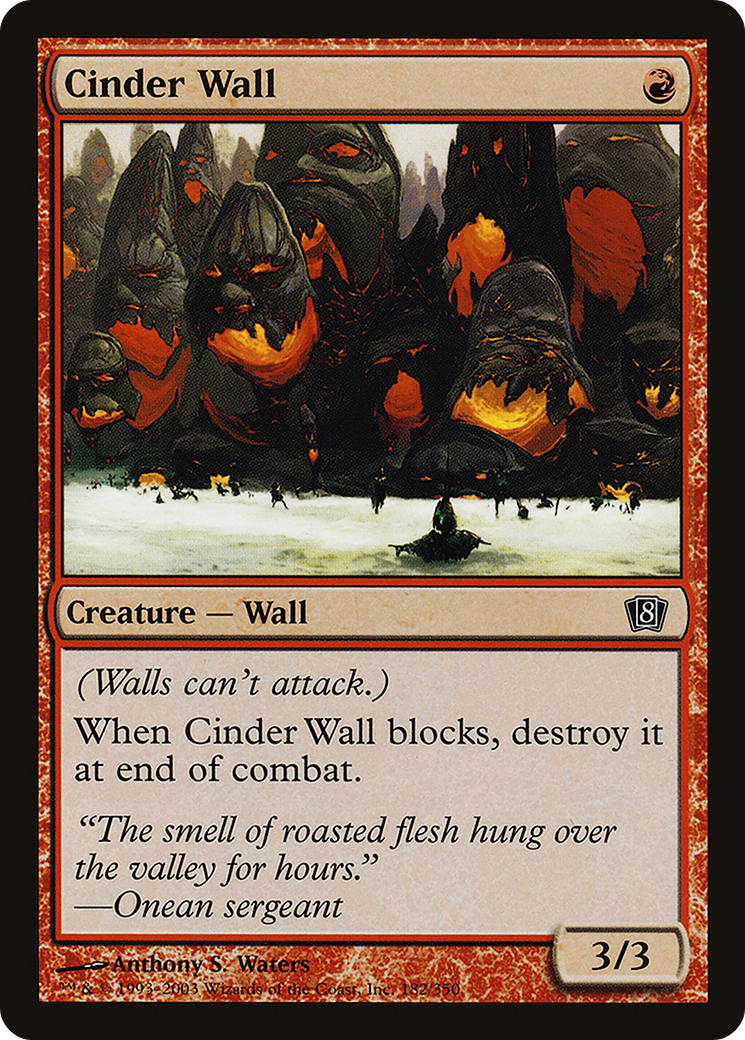 Cinder Wall (8ED-182) [8th Edition]