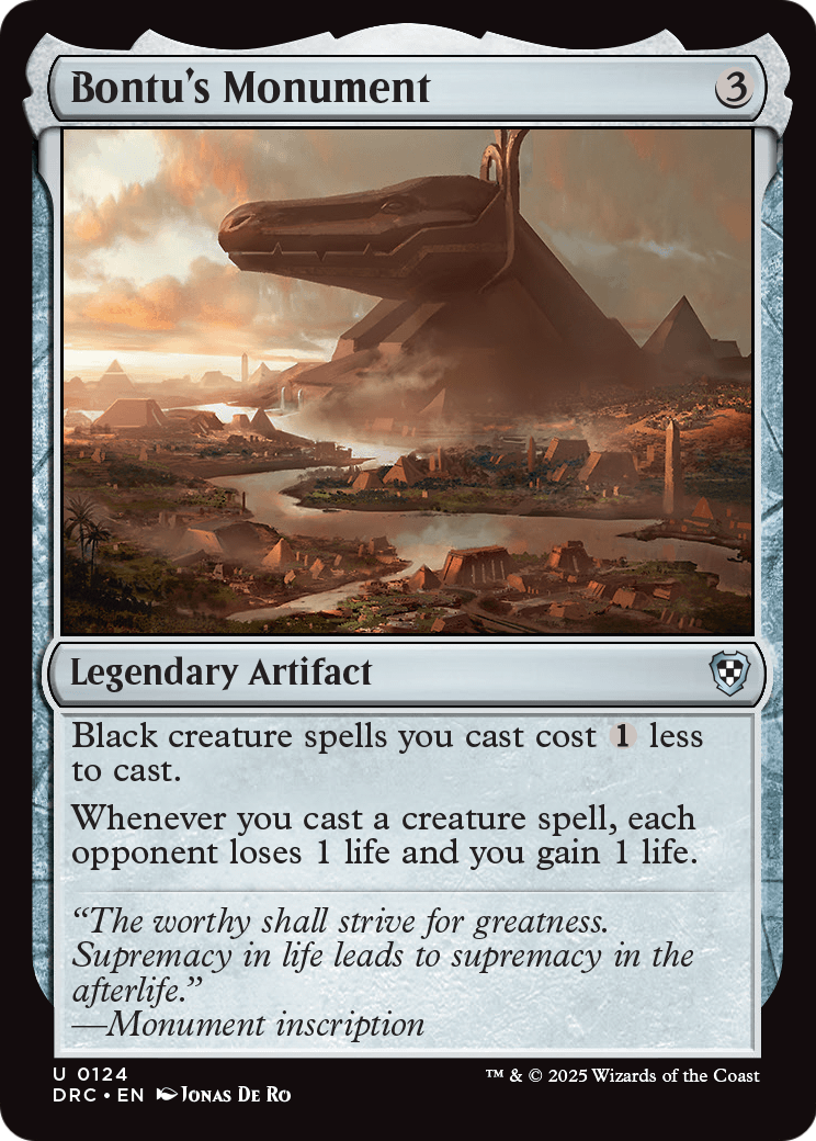 Bontu's Monument (DRC-124) [Commander: Aetherdrift]