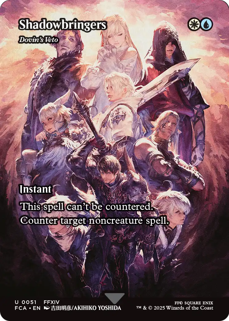 Shadowbringers - Dovin's Veto (Showcase) (FCA-051) (Borderless) [FINAL FANTASY: Through the Ages] Foil
