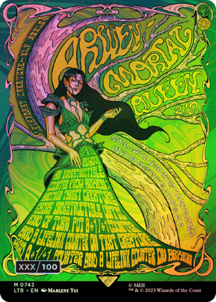 Arwen, Mortal Queen (Borderless Poster) (Serial Numbered) (LTR-742) [The Lord of the Rings: Tales of Middle-earth] Foil