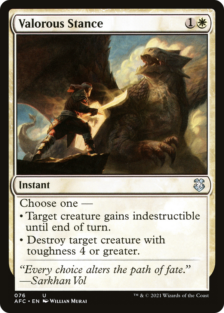 Valorous Stance (AFC-076) [Forgotten Realms Commander]