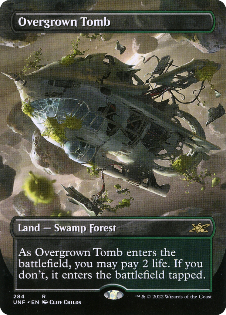 Overgrown Tomb (Borderless) (UNF-284) [Unfinity] Foil