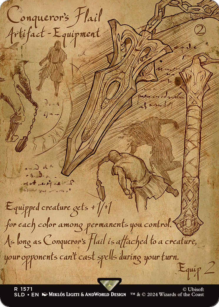 Conqueror's Flail (SLD-1571) (Borderless) [Secret Lair Drop]