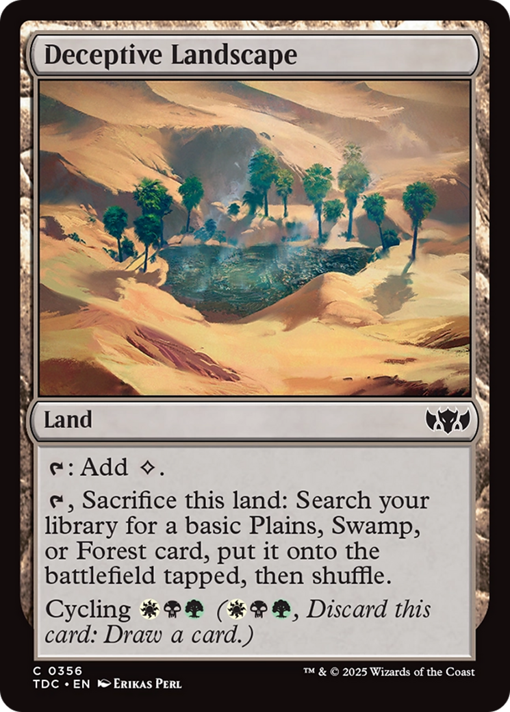 Deceptive Landscape (TDC-356) [Commander: Tarkir: Dragonstorm]