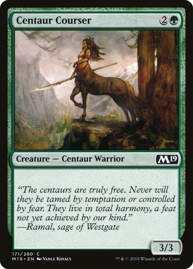 Centaur Courser (M19-171) [Core Set 2019] Foil
