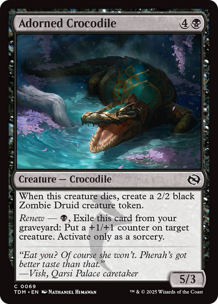 Adorned Crocodile (TDM-069) [Tarkir: Dragonstorm]