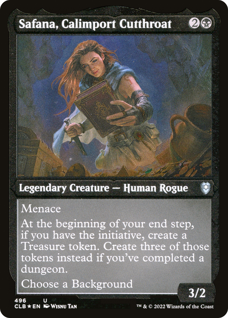 Safana, Calimport Cutthroat (Foil Etched) (CLB-496) [Commander Legends: Battle for Baldur's Gate] Foil