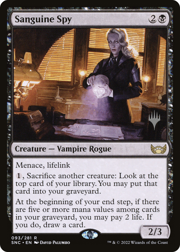 Sanguine Spy (PPSNC-093) [Promo Pack: Streets of New Capenna Promos] Foil
