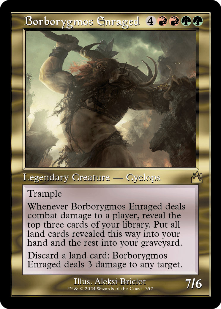 Borborygmos Enraged (Retro Frame) (RVR-357) [Ravnica Remastered]