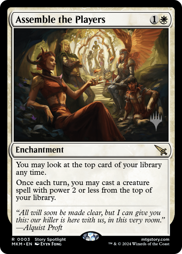 Assemble the Players (PPMKM-003) [Promo Pack: Murders at Karlov Manor Promos] Foil
