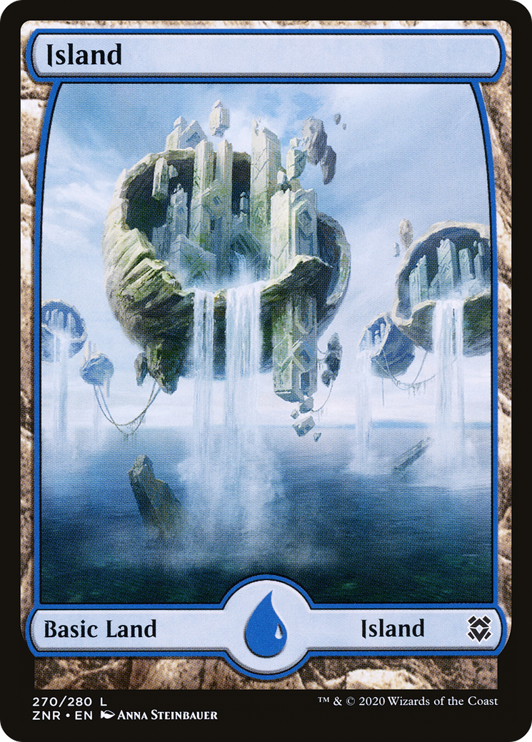 Island (270) - Full Art (ZNR-270) [Zendikar Rising] Foil