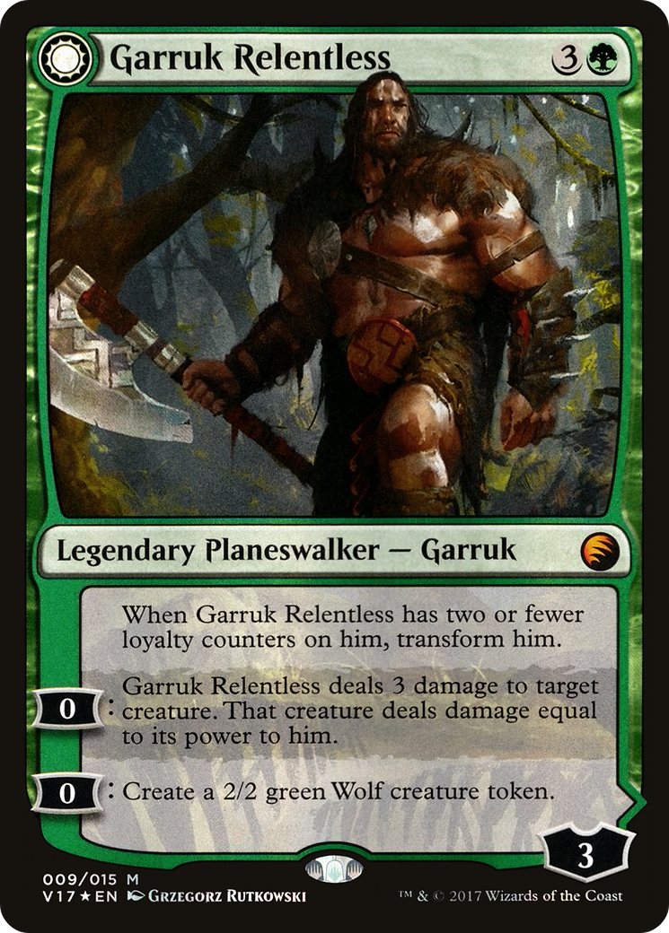 Garruk Relentless (V17-009) [From the Vault: Transform] Foil