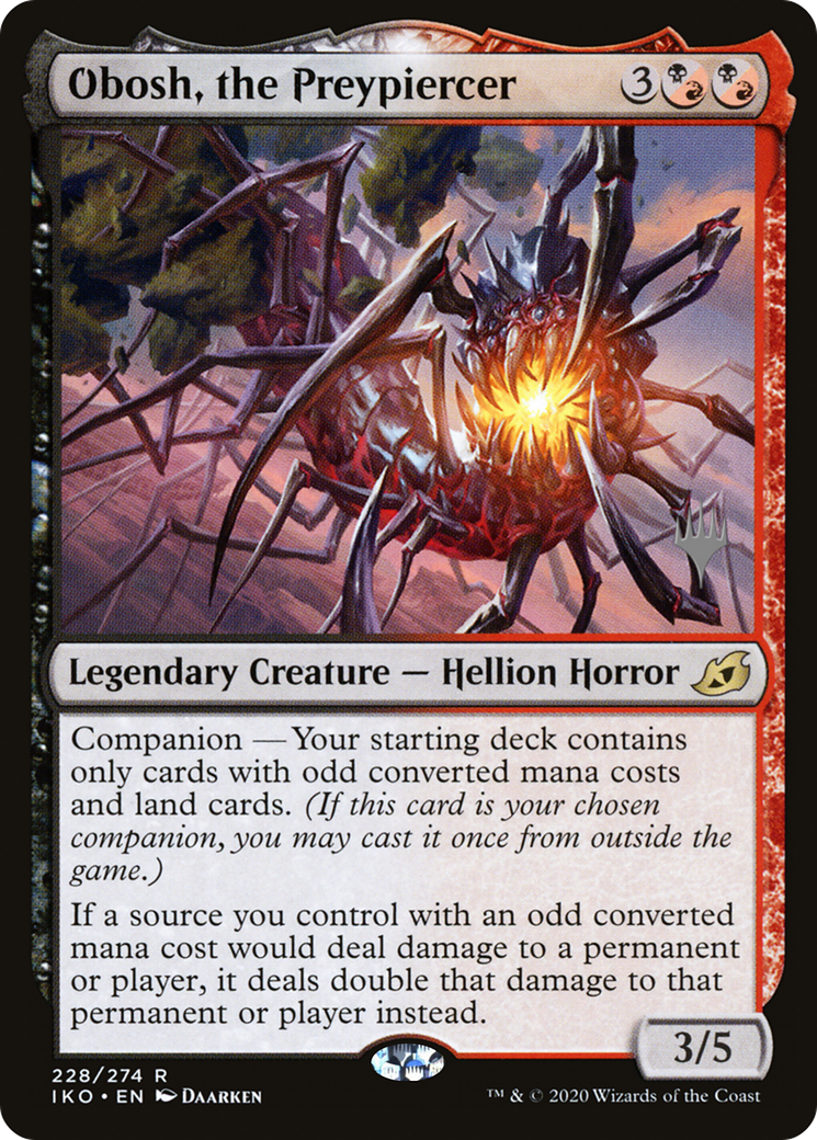 Obosh, the Preypiercer (PPIKO-228) [Promo Pack: Ikoria: Lair of Behemoths Promos] Foil