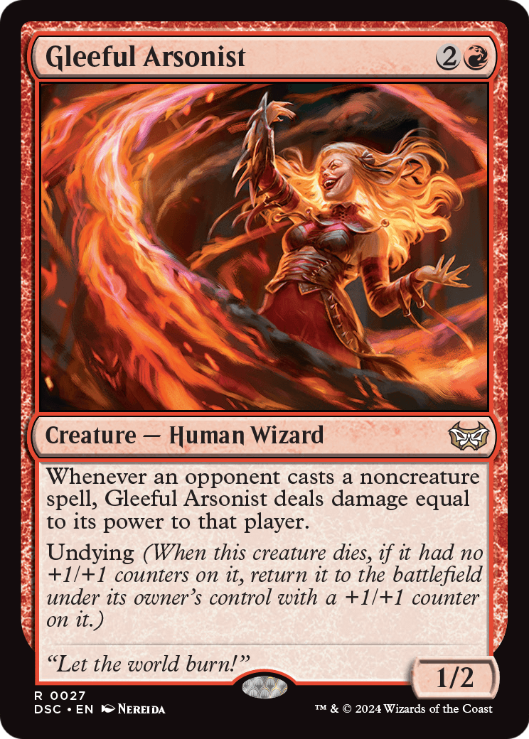Gleeful Arsonist (DSC-027) [Duskmourn: House of Horror Commander]
