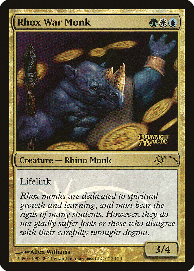 Rhox War Monk [Friday Night Magic 2011] Foil