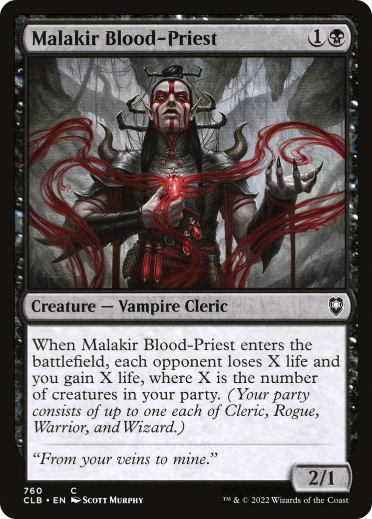 Malakir Blood-Priest (CLB-760) [Commander Legends: Battle for Baldur's Gate]