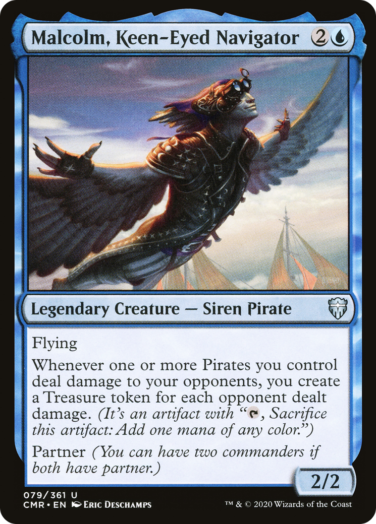 Malcolm, Keen-Eyed Navigator (CMR-079) [Commander Legends] Foil
