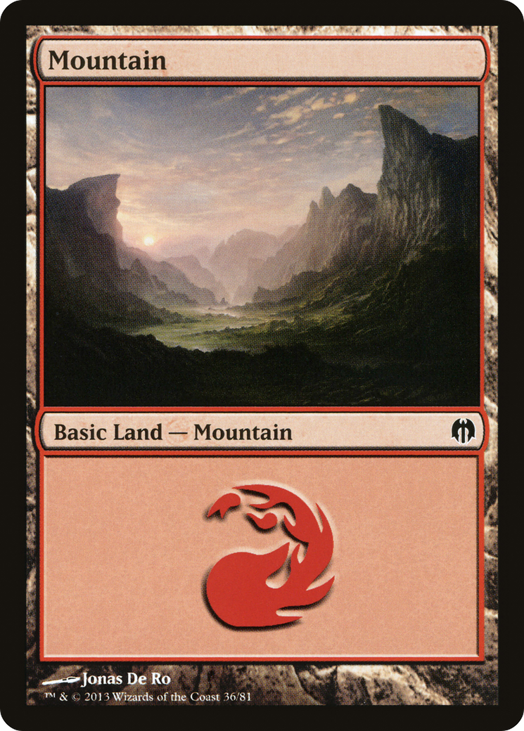 Mountain (DDL-036) [Duel Decks: Heroes vs. Monsters]