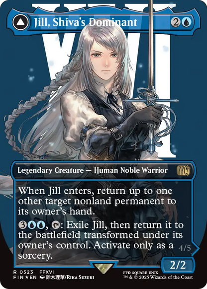 Jill, Shiva's Dominant (Borderless) (Surge Foil) (FIN-523) [FINAL FANTASY] Foil