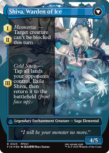 Jill, Shiva's Dominant (Borderless) (Surge Foil) (FIN-523) [FINAL FANTASY] Foil