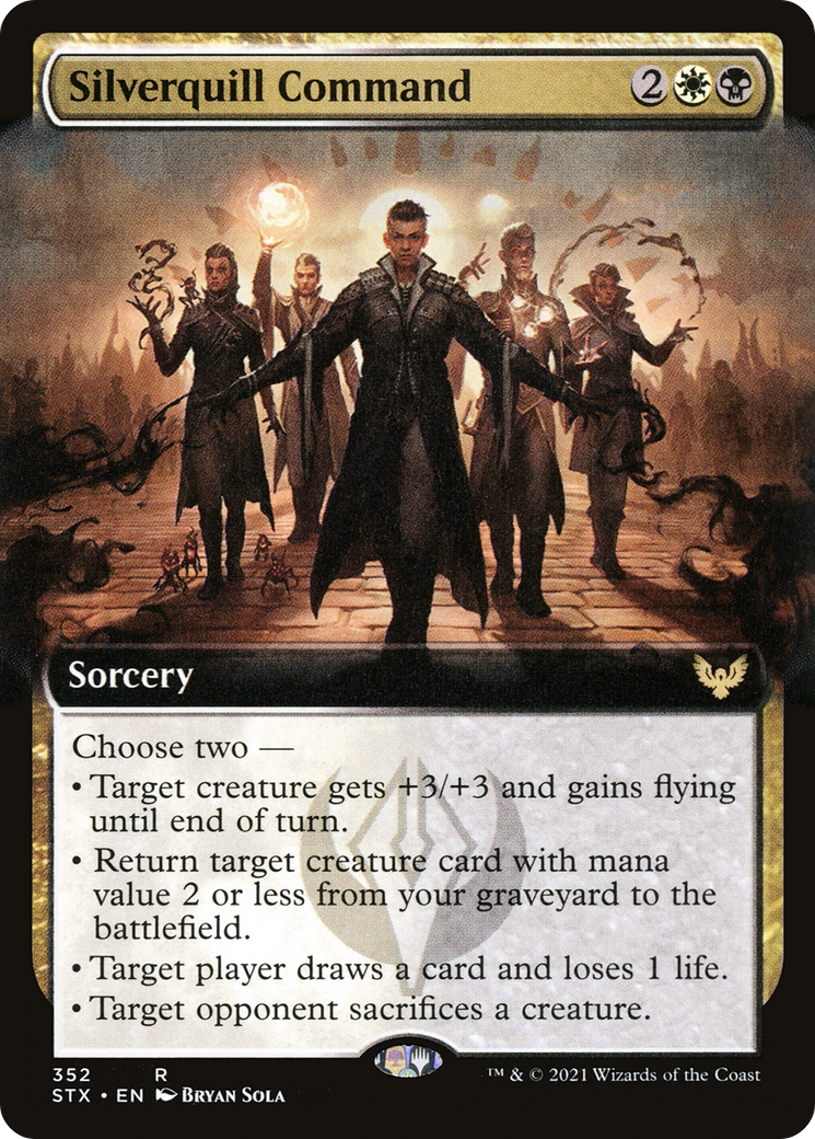 Silverquill Command (Extended Art) (STX-352) [Strixhaven: School of Mages] Foil