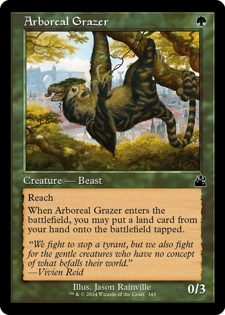Arboreal Grazer (Retro Frame) (RVR-343) [Ravnica Remastered] Foil