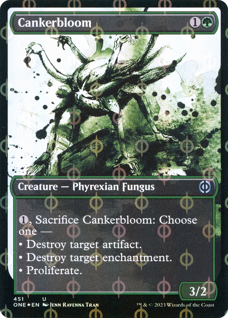 Cankerbloom (Showcase) (Step-and-Compleat Foil) (ONE-451) [Phyrexia: All Will Be One] Foil