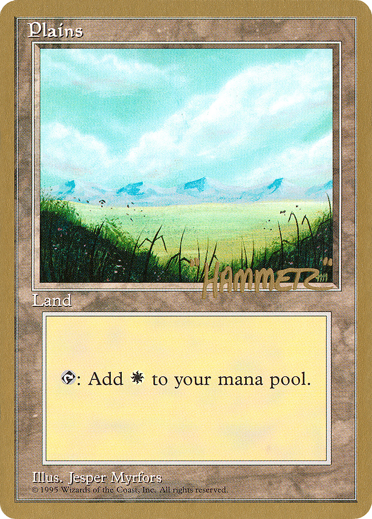 Plains (C) - 1996 Shawn "Hammer" Regnier (4ED) [Pro Tour Collector Set]