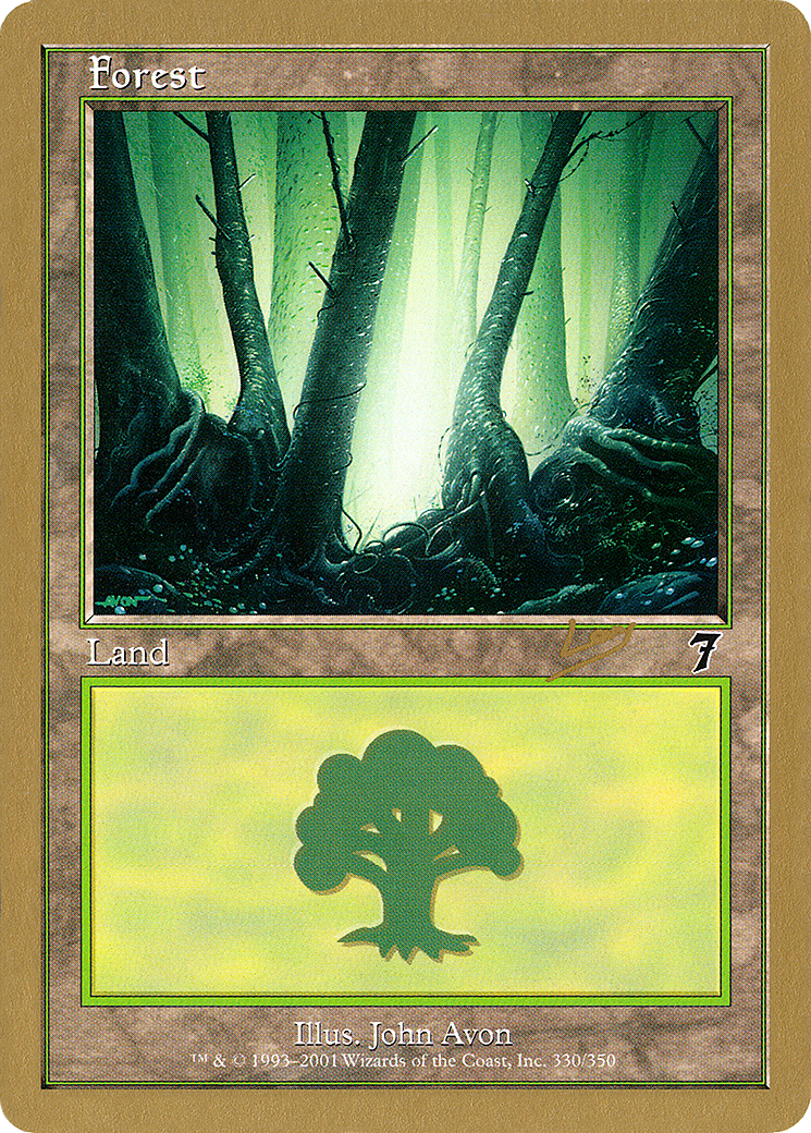 Forest (330) - 2002 Raphael Levy (7ED) [World Championship Decks 2002]