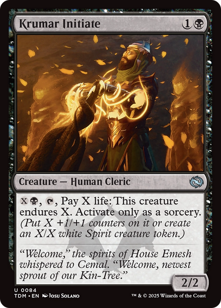 Krumar Initiate (TDM-084) [Tarkir: Dragonstorm] Foil