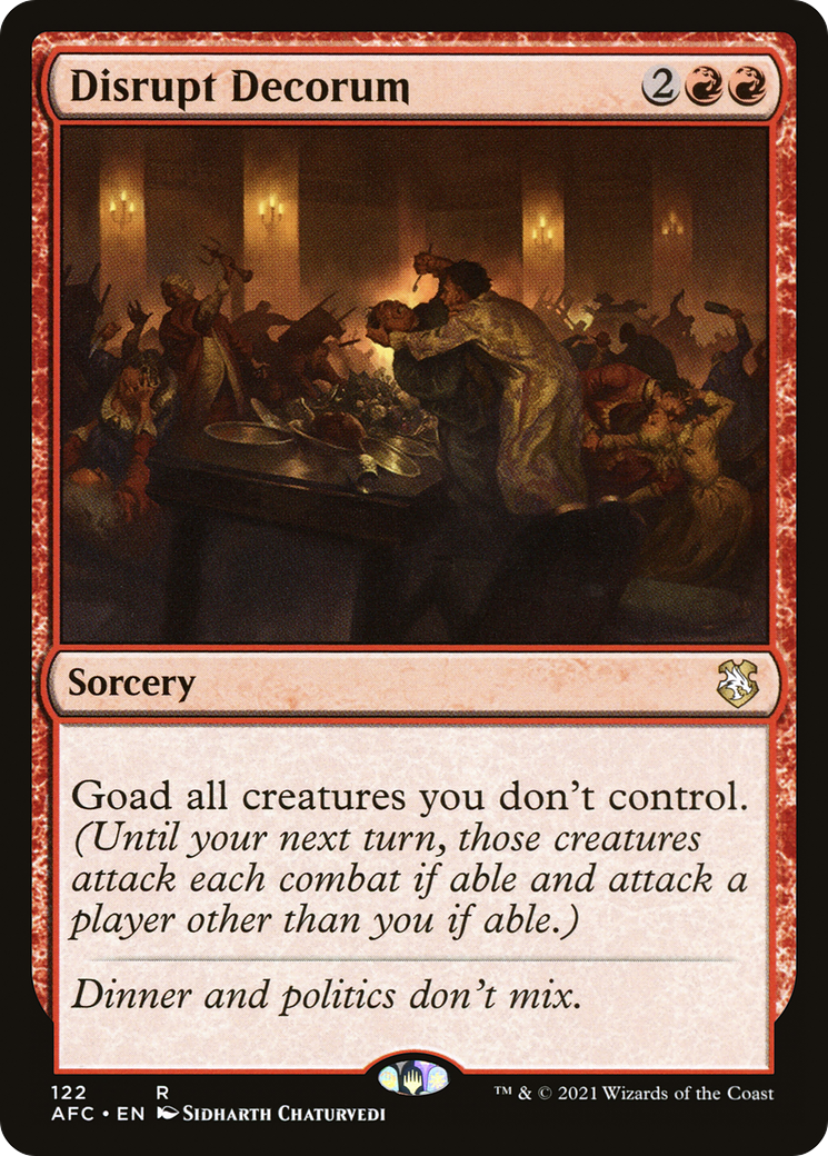 Disrupt Decorum (AFC-122) [Forgotten Realms Commander]